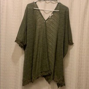 olive green kimono/cardigan